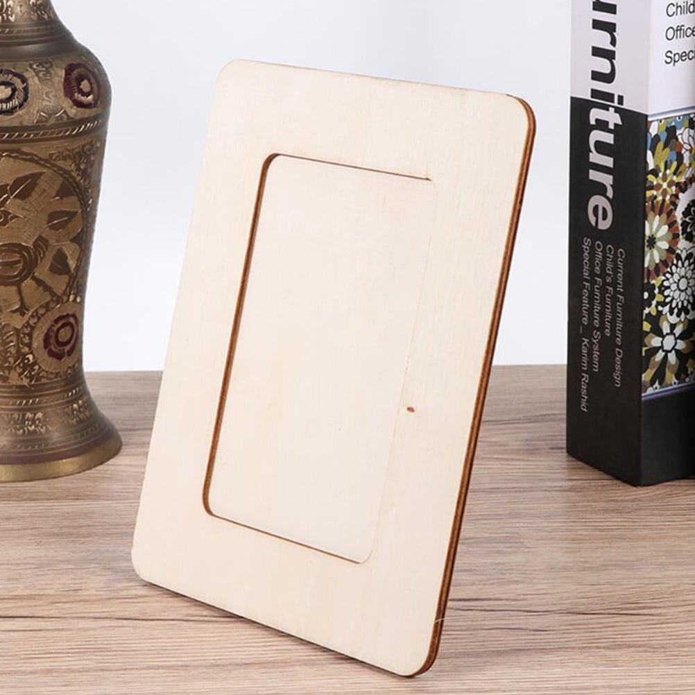 Gymnture 4 Unfinished Wooden Picture Frames for 6 Photos - DIY Wood Frames