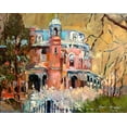 thumbnail image 2 of Wallich, Richard 14x12 White Modern Wood Framed Museum Art Print Titled - Haunted House, 2 of 4