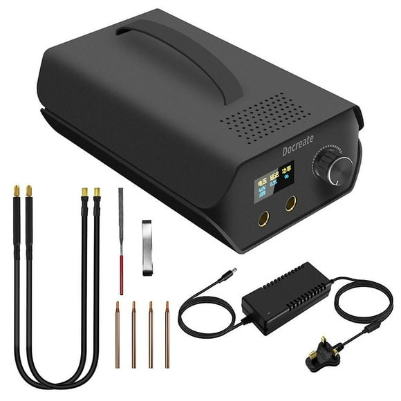 120 Gear Spot Welder Portable Capacitor Spot Welder Dual-pulse Welding For 18650 Battery Diy Welding Uk Plug
