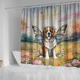 thumbnail image 4 of Welcome Spring Fairy Saint Bernard in Flower Meadow Shower Curtain St Dog Lover Waterproof Bathroom Bathtub Curtain - 13002, 4 of 5