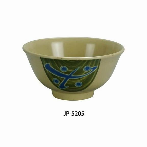 Yanco JP-5205 5 in. 14 oz Japanese Rice Bowl - Melamine, Multi Color - Pack of 48