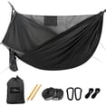 thumbnail image 1 of Camping Haock with Mosquito Net and Sunshade Backing Haock with Ridge Rope Tree Straps Lightweight Portable Haocks for Outside Hiking and Travel, 1 of 9