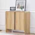 thumbnail image 3 of LEFHDA 30.7'' Modern Farmhouse Sideboard Buffet Cabinet with Storage, Wooden Fluted Panel Doors & Adjustable Shelves, Modular Credenza for Entryway or Living Room Accent, 3 of 10