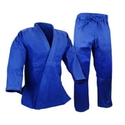 Judo Gi Uniform Single Weave Kimono, Cut by Olympic Standards Blue Uniform