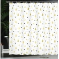 thumbnail image 4 of Ambesonne Autumn Shower Curtain, Raindrops Glimmer, 69"Wx70"L, Mustard Black White, 4 of 5