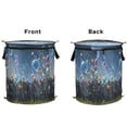thumbnail image 2 of Pop-Up Collapsible Laundry Hamper With Zippered Lid Dual Handles 50L Large Bubbles and Colorful Stars Floating, 2 of 7