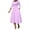 Purple, variant on Women's Elegant Bell Sleeve Cocktail Party Dresses for Wedding Guest Fit and Flare Modest Church Midi Evening Dress