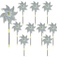thumbnail image 1 of 10 molinos de viento reflectantes, molinos de viento antipájaros, para decoración de jardín, disuasorio para ahuyentar a los pájaros del patio, césped, 1 of 5