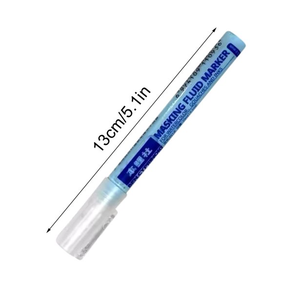 Masking Fluid Pen Art Masking Fluid Pen - 0.7mm Precision Tip Watercolor Reserve Marker with Quick Dry Blue Glue, No Residue Covering Liquid for Artists, 20ml Art Masking Fluid