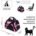 thumbnail image 2 of Dog Carrier and Cat Carrier, Pet Carrier Bag, Airline Approved Duffle Bags, Pet Travel Portable Bag Home for Little Dogs, Cats, and Puppies, Medium Animals &nbsp;Size 20.5"L x 9.6"W x 13"H, Pink, 2 of 3