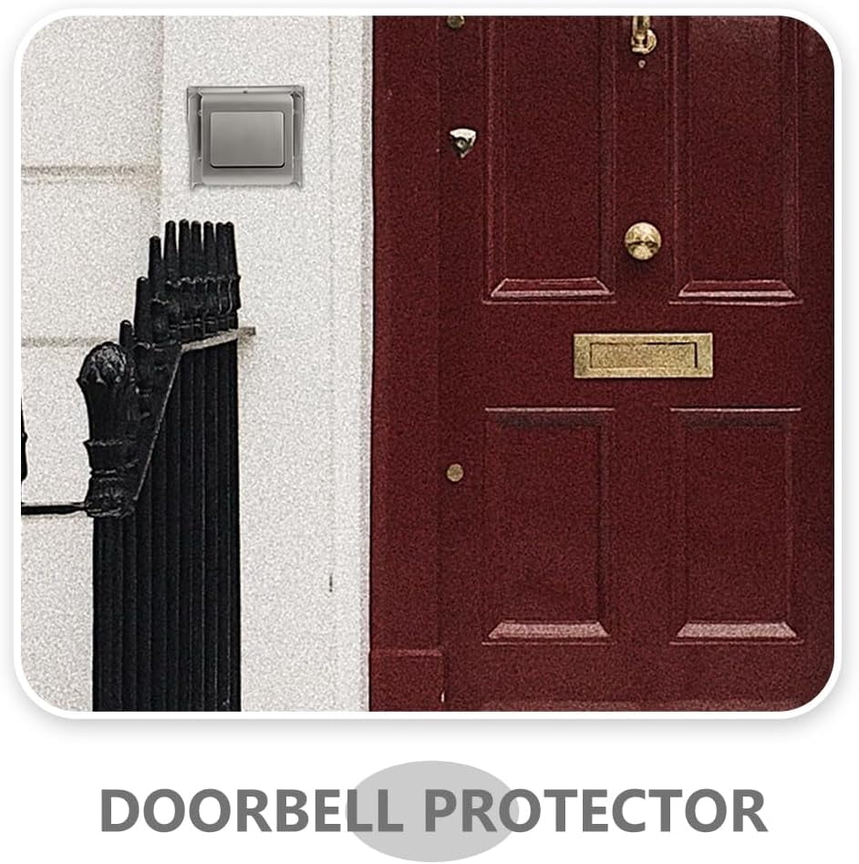 Cabilock Stainless Steel Doorbell Cover, Weatherproof Splashproof Box Outlet Cover, for Outdoor Electrical Outlet, Door Access, Ring Doorbell, White, 7.87 X 4.72 X 4.72 Inch
