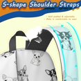 thumbnail image 5 of Chihuahua Grayscale White Pattern 17" School Backpacks for Teens,Waterproof Oxford Fabric,S-Shape Padded Straps for School,Travel,Hiking,Camping, 5 of 6