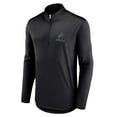 thumbnail image 2 of Men's Fanatics Black Miami Marlins Quarterback Quarter-Zip Top, 2 of 3
