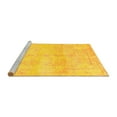thumbnail image 2 of Ahgly Company Machine Washable Indoor Rectangle Abstract Yellow Contemporary Area Rugs, 2' x 3', 2 of 4