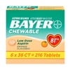 Bayer Asprin Chewable Low-dose, 81 mg, 36 Count, 6 Pack