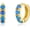 Gold-Blue, variant on Tiny Mini Opal Huggie Hoop Earrings Upper Ear Cartilage Helix 18k Gold Plated Minimalist Simple Small 10mm 8mm 6mm Hoop Earrings