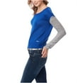 thumbnail image 2 of Aeropostale Womens Colorblocked Sleeve Crew Knit Sweater, Blue, Juniors, Large, 2 of 2