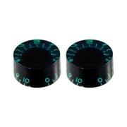 Allparts PK-0134 Set of 2 Vintage-style Tinted Speed Knobs, Green tint