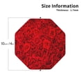 thumbnail image 2 of Honeii Red Rose print Leather Coaster Set of 4, ideal for safeguarding your furniture from drinks spills and effortless cleanup-Octagon, 2 of 6
