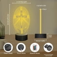 thumbnail image 4 of Jesus Cross 3D Night Light, Christian Illusion Optical Hologram Lamp with 16 Color Changing Remote Control, LED Desk Catholic Decor Birthday Religious Mothers Day Gift for Women Mom, 4 of 9