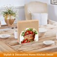 thumbnail image 5 of Strawberry with Leaves Acrylic Napkin Holder Clear Paper Tissue Dispenser Kitchen Dining Room Bathroom Party Hotel, 5 of 8