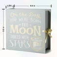 thumbnail image 6 of Baby Milestone Keepsake Storage Box for Kids - Moon & Stars - Gray, 6 of 8