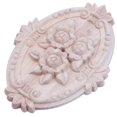 thumbnail image 1 of Aplique de adorno de madera retro tallado para decoración de muebles y puertas de gabinetes (13 x 9 cm), 1 of 4