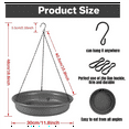thumbnail image 3 of Hanging Bird Bath Bird-Feeder - Garden Bat Feeder Plate Tray for Outdoors, 3 of 5