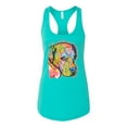 thumbnail image 3 of Neon Lab Dog Lover Shirt | Labrador Dogs Speak To Those Who Listen | Dean Russo Art Animal Lover Ladies Racerback Tank Top, Tahiti Blue, X-Large, 3 of 6