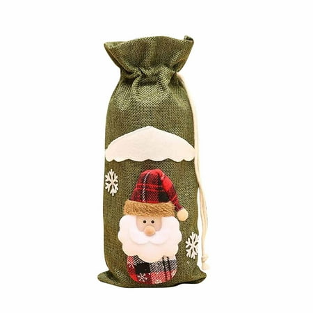 

Home Decor Christmas Santa Claus Bottle Champagne Bottle Bag Gift Decoratio Decorations