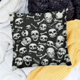 thumbnail image 2 of BANET Skull Square Throw Pillow Covers, Decorative Couch Pillows Protector Case with Hidden Zipper, Print Throws Cushion Cover for Home 20x20in, 2 of 5