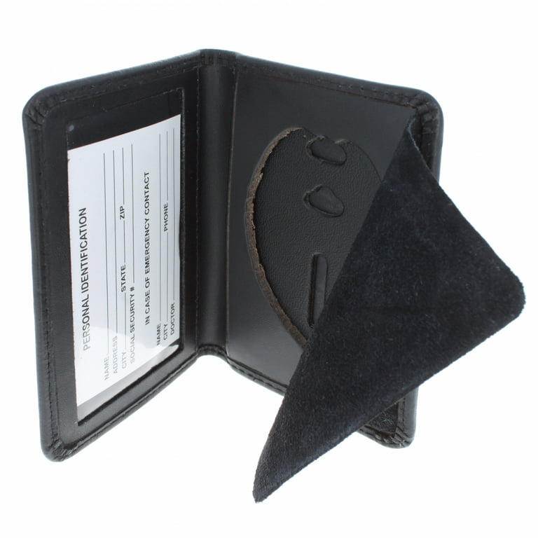 ASR Federal Bifold Leather Wallet, Credential ID Card and Police Badge  Holder, Shield