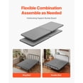 thumbnail image 4 of VEVOR Queen Size Bunkie Board, 1.5 in Bed Board Slats with 200D Oxford Cloth, Wooden Mattress Support for Queen Size Bed, Easy Assembly Support under Mattress, 4 Piece, Gray, 4 of 9