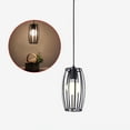 thumbnail image 4 of OHOIOLLA Wire Lamp Shade Black Oval Protection for Lighting Needs 1Set, 4 of 8