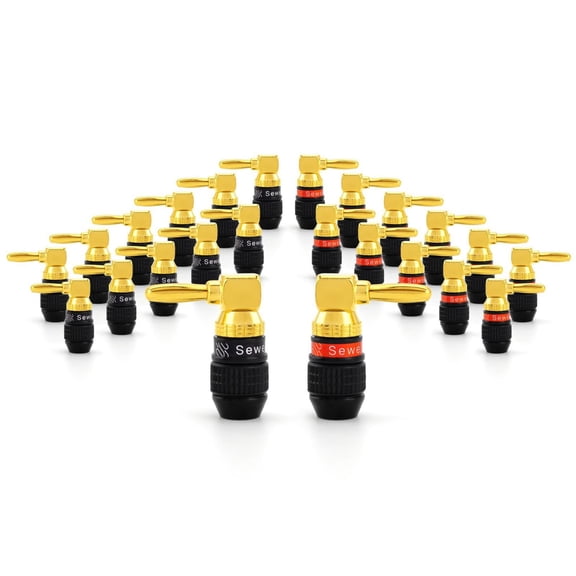 Sewell Deadbolt Banana Plugs with Right Angle Connectors