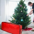 thumbnail image 3 of Wrapping Paper Organizer Storage Bag Containers for Christmas Gift, 40.5 Inch Waterproof Underbed Organizer with Reinforced Handles, Large Xmas Storage Box Holiday Accessories, 3 of 7