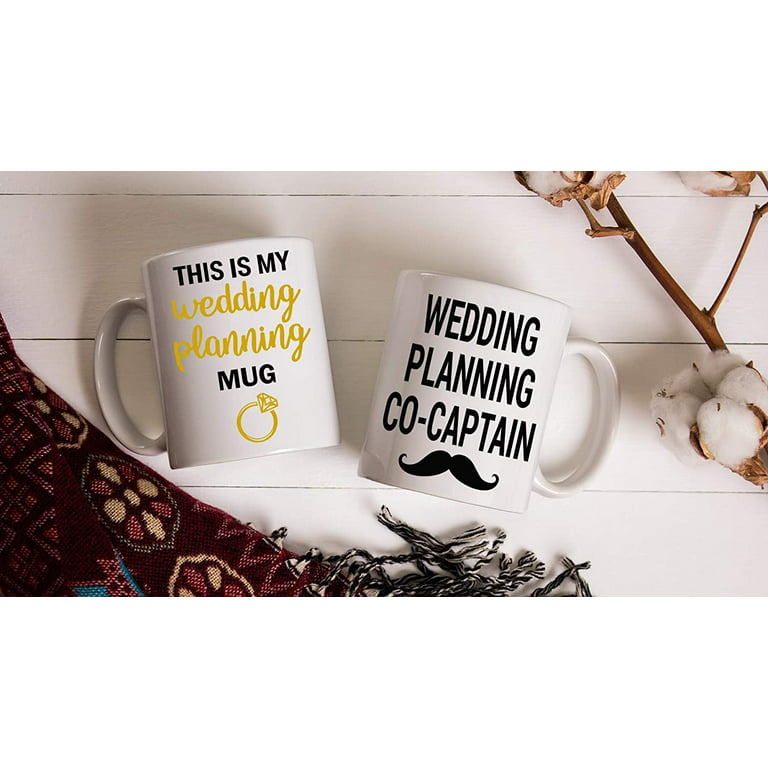 365 Printing Inc. Ice Coffee Cookie Matching Couple Mugs - Perfect Wedding, Engagement, Anniversary, and Valentines Day Gift for