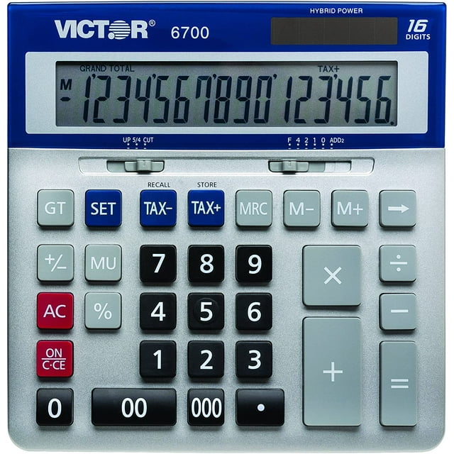 Victor 6700 Calculatrice de Bureau Extra Grand 16 Chiffres