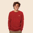 thumbnail image 3 of Dalix UFO Embroidered Fleece Crewneck Long Sleeve Sweatshirt Mens in Heather Red M Medium, 3 of 5