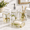 4-piece-Green Plants, variant on 4 Piece Liquid 4d Floating Motion Bathroom Vanity Accessory Set Garden Botanic Green Toothbrush Holder Tumbler Soap Dispenser Dis