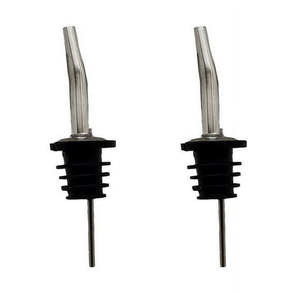 Stainless Steel Liquor Pourer, Black and Silver, BarY3