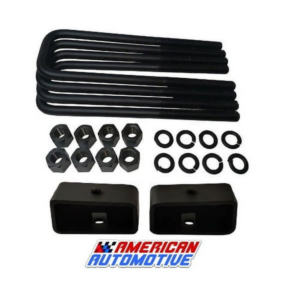 For Tacoma 6-Lug, Tundra 3" Rear Lift Steel Blocks   Extra Long 12" U Bolts 2WD