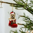 thumbnail image 4 of Binwennn String Curtain Ornament Set Ceramic Santa Boot Funny Christmas Dog Acrylic Ornament Christmas Dogs Ornament Christmas Stocking Animal Ornament Christmas Ornament Christmas Decoration, 4 of 7