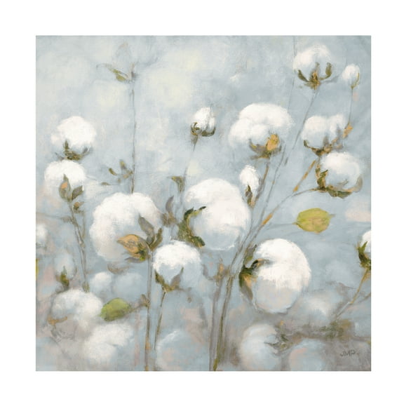 Trademark Fine Art 'Cotton Field Blue Gray Crop' Canvas Art by Julia Purinton