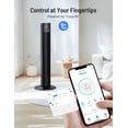 thumbnail image 5 of Tower Fans, 36" Standing Floor Fan with Remote/APP, 70° Oscillating Fan for Home, 24 ft/s High Velocity, LED Display, 3 Speeds, 4 Modes, 12H Timer, Quiet Bedroom Fan, 5 of 8