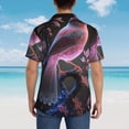 thumbnail image 4 of Sikiie Bird6 Print Men's Hawaiian Shirt, Summer Beach Button Pocket Short Sleeve T-Shirt,Large, 4 of 7