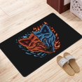 thumbnail image 2 of DouZhe Red Blue Angry Wolf Rugs Doormat, Non-Slip Machine Washable Carpets Floor Door Mat , 36" x 24", 2 of 7