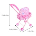 thumbnail image 2 of Vosarea-Children Pretend Play Baby Stroller Role Play Toy Dolls Pushchair Baby Doll Pushchair Children Baby Doll Stroller Toy, 2 of 7