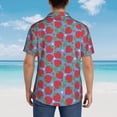 thumbnail image 6 of Haiem Hand Drawn Strawberry Printed Hawaiian Shirt for Men - Men’s Casual Beach Summer Shirts - Stretch Fabric with Modern Fit-Large, 6 of 9