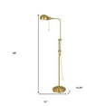 thumbnail image 3 of 58" Brass Adjustable Traditional Shaped Floor Lamp With Bronze Dome Shade, 3 of 7